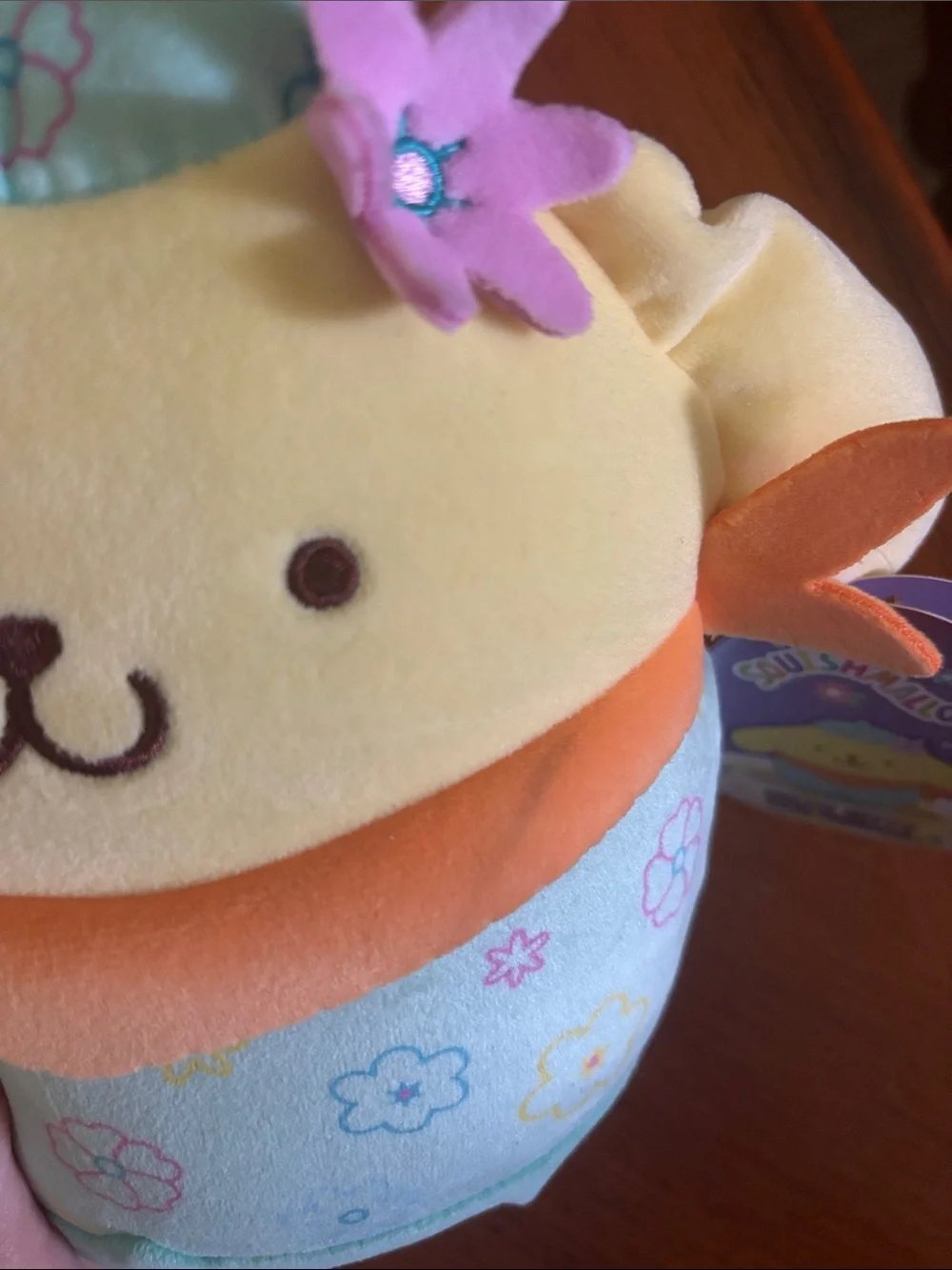 Squishmallows Yellow, Mint & Orange Pompompurin Hello Kitty And Friends Plush